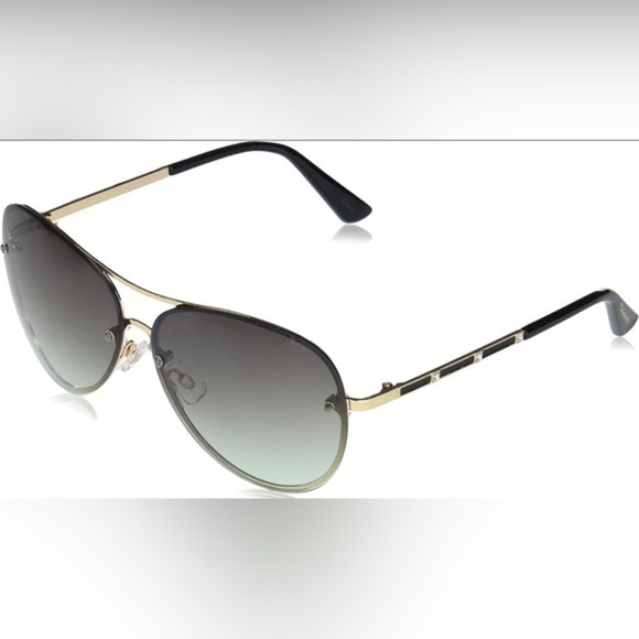TAHARI‎ Th651 gold & black Metal UV400 Protective Aviator Pilot Sunglasses new